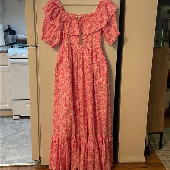 LoveShackFancy 4 NWT Pink Berry Fields Tara Dress Garden Floral Cottage‎ Fairy - Picture 3 of 13